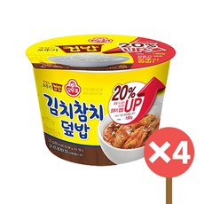 오뚜기컵밥 컵반 김치참치덮밥, 310g, 4개