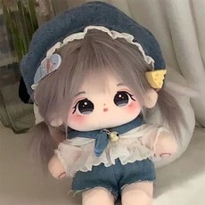 무속성 솜인형 아이돌 솜깅이 20cm 몸체 라라, 관절 미포함 20cm, 몸체 라라 + 헤어스타일 + 파랑옷