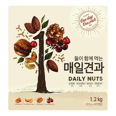 대봉식품 둘이 함께 먹는 매일 견과, 1.2kg, 1개