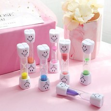 [20개] 양치 미소 시간 3분 덴탈 타이머 모래시계 아이 습관, 2-모래시계-핑크