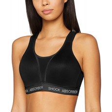 쇼크 업소버 Women 's Ultimate Run Bra Padded Sports Black (Noir Bsv) 34B