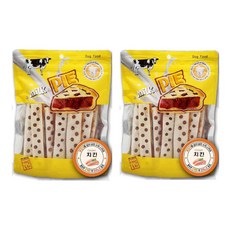 밀크파이 끝까지 오래먹는 강아지 스틱껌, 2팩, 180g, 치킨