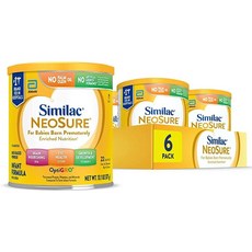 Similac NeoSure 분유 조산아용 371.4g(13.8온스) 6개입 (1팩), 371.4g(13.8온스
