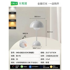 베르너팬톤 앤트레디션 테이블램프 공간 조명 VP9 무선 verpan 베르판, 3. 화이트- 충전 모델 16CM  -5W