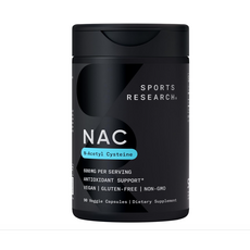 스포츠리서치 Sports Research S아세틸 NAC 진해거담 600mg 90캡슐, 4개, 90정