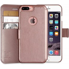 독일직배송 LUPA Wallet 케이스(iPhone 7 Plus 내구성과 슬림함 Lightweight with Classic Design &amp; Ultra-Strong Magne, 단일옵션