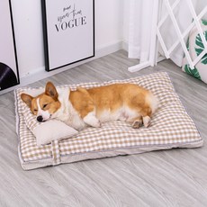 Corgi Shiba Inu 개 침대 사계절 분리세척 가능한 펫 매트 -15485, 옵션02, 18 kg에 적합한 S (65 X 45 X 8)