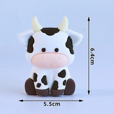 소 케이크 토퍼 농장 동물 테마 파티 폼 공 장식 생일 축하 소년 소녀 베이비 샤워, Cow 1