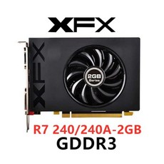 그래픽카드그래픽 카드 XFX Radeon R7 240A 2GB AMD RTX Modding pc용 GDDR5 스크린 데스크탑 컴퓨터 GPU, 01 240A 2GB GDDR3