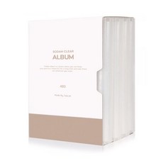 문구백서 소담 클리어앨범 3x5 4권세트 + 케이스, 480매