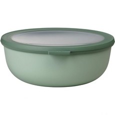음식보관 채소 주방 야채 통 보존 케이스 용기 냉장고 커버 메팔 - 서큘라 원형 멀티 볼 뚜껑이 있는 플라스틱 전자레인지 냉동실 및 서빙 접시용 밀폐 용기로 적합 그릇 2000, Nordic Sage, 2250 ml / 76 oz