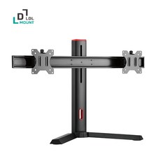엘디엘마운트 듀얼 모니터암 높이조절 게이밍 모니터 거치대 APL-T32, 1개, 블랙