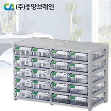 CA508 정리함/공구함/공구박스/공구통/부품함/보관함/공구상자/부품박스/부품상자/소품함/공구통/중앙브레인, 연회색+투명, 1개