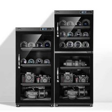 카메라 제습함 렌즈보관 디지털 습도조절 렌즈 진열장, 1개, 90L (2단+렌즈패드1개) LED조명내장