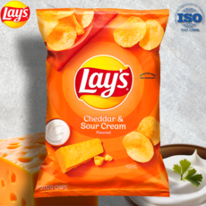 Lay's чипсы со вкусом чеддера и сметаны, 182.5 г