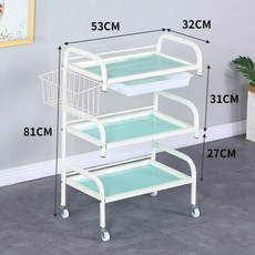 미드센츄리 헤어 살롱 이동식 모던 철제 선반 트롤리 실 특수 트롤리 네일 도구 집 거실 기구 선반 모던하고 심플한 보관 작은, [17] F-blue-basket, F-blue-basket