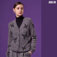 [안나수이] ☆24FW 시퀸 버터플라이 니트 자켓