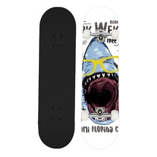 크루져보드 대리발송 초보자 더블날개 4개휠보드 31inch스트릿 단풍 skateboard청소년 맞춤가능, T10-큰입 샤크