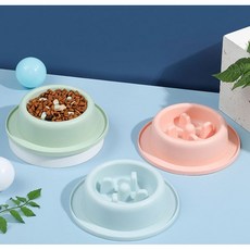 고나비 강아지 급체 과식 비만 방지 밥그릇, 0 분홍, 1개