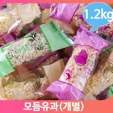 대용량간식 모듬유과 한과 1.2kg 전통과자 개별포장 명절 전통 어르신 간식, 단일상품