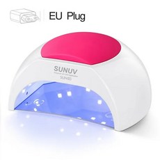 전문가용 젤네일램프 LED UV 젤 네일 레진아트 경화기 48W SUN2 건조기용 드라이어 적외선 센서 로즈 실리콘 패드 살롱 사용, CHINA_SUN2rose EU plug, 02 SUN2rose EU plug, 2) SUN2rose EU plug