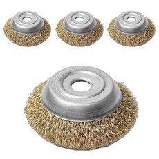 월드크린 녹제거 철 반컵 브러쉬 100mm, 4개 4개