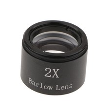 FWT 1.25``/31.75mm 망원경 접안 렌즈 액세서리 용 M30 * 1mm 나사가있는 2x 확대 바로우 렌즈 금속