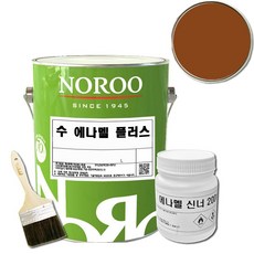 노루페인트 수 에나멜 철재 목재 페인트 희석제세트 기존색상, 1세트, 유광나무색, 1L