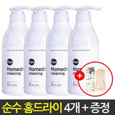 순수 홈드라이크리닝 세제 450ml 고무장갑 증정 중성세제 울세제 액체세제, 4개
