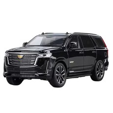 다이캐스트 1:24 캐딜락 에스컬레이드 5세대 SUV 합금 풀백 자동차 모형, 1개, 블랙
