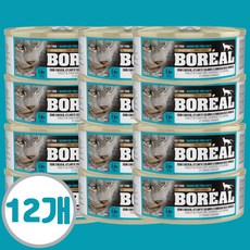 보레알 캔 캣 그레인프리 주식캔, 12개, 80g, 치킨연어오리