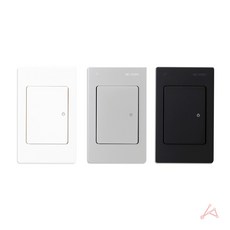 오늘그냥 심플한 캡형스위치 전등스위치 1구 1로 스위치커버, 실버, 1개