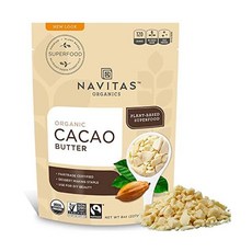 Navitas Organics 카카오 버터 8온스 유기농 글루텐 프리, 1개, 227g