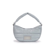 Matin Kim FAUX LEATHER HALF MOON MIDDLE PADDING BAG IN SKY