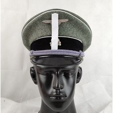 군모 전투모 군용 모자 패션 레플리카 독일 waffen elite 보병 장교 visor cap gray wool made military hat with sizes with - 독일장교모자