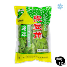 <터보마켓> 중국식품 중국수입 냉동 삶은 강낭콩 단콩 500g 1개, 12개