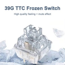 업그레이드 TTC Frozen Switch V2 기계식 키보드 무음 음소거 선형 39g 3 핀 골드 핑크 RGB 투명과 동일한 손 느낌, [01] Frozen V2, [09] 90 PCS