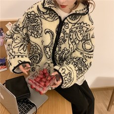 씨드키 페이즐리아이 퍼 자켓