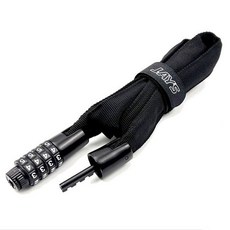 제이스 섬유와이어락 자전거열쇠 1.5M 가벼운 자물쇠, 섬유와이어락 1500mm (블랙)
