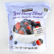 코스트코 커클랜드 쓰리베리 블렌드 1.81kg (라즈베리 블루베리 블랙베리) 아이스박스+아이스팩무료 우체국택배, 1개