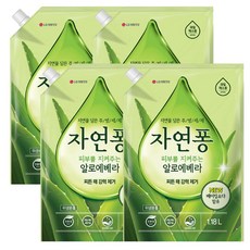 자연퐁 알로에베라 주방세제 리필 1.18L * 4개, 1.8L