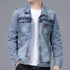 블라벨리 봄가을 남성 데님 자켓 빈티지 캐주얼 패션 지퍼 청자켓 HY052