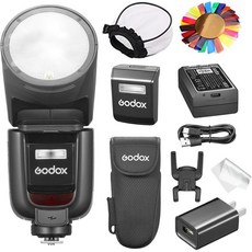 GODOX 고독스 V1 Pro PRON 카메라 플래시 니콘 OFFICAIL V1PRON +2.4G 무선+18000s HSS+1.3s 재활용 시간+MTTL 모드+분리형 서브 스피드, for-nikon GODOX, 1개
