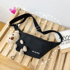 학색백 423호 곰돌이 백 캔버스 여성 크로스백 스몰백 인스파운더 인스파운데이션 힙색Z