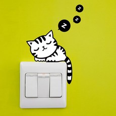 지바느로 잠자는고양이 포인트 스위치 스티커