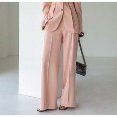 딘트 여성용 멜즈 핀턱 하이웨스트 롱 슬랙스 P9099
