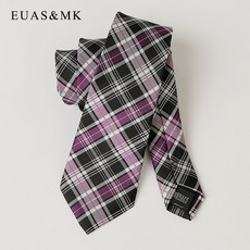 재아몰 캐쥬얼정장룩 블루 셋업 비지니스 체크무늬 실크 넥타이 75CM 작업 직업 셔츠칼라 입 액세서리 선물