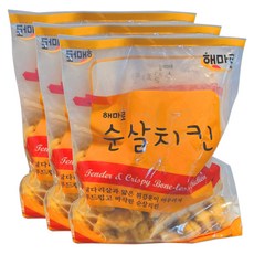 [퀴클리몰] 해마로 순살치킨 1kg x 2개/3개/8개 가라아게 닭다리살, 3개