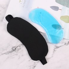 수면 안대 신상 냉찜질 겸용 아 이 스 팩 휴대용 여행 흑 안대 면 포 PVC 완전 블랙, 상세페이지 참조