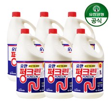 유한락스 펑크린 배수관 막힘 용해제, 4L, 6개